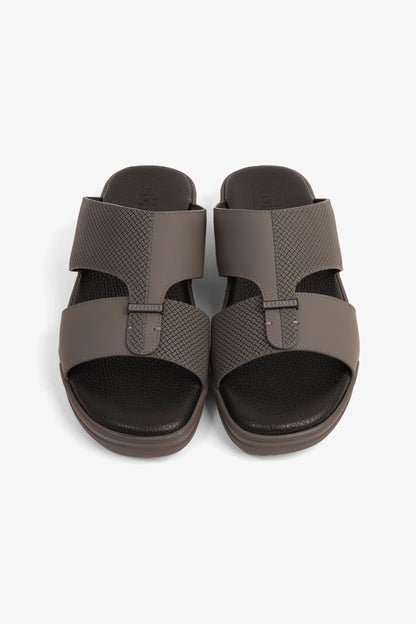 CAVALIER CLOUD ULTRA COMFORTABLE LEATHER SANDALS GREY