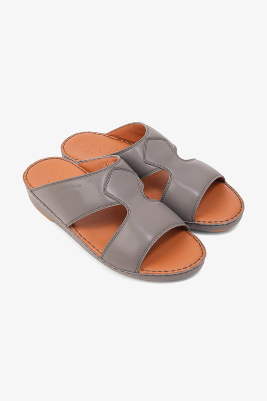 COMFORT PLUS LUXURIOUS LEATHER SANDAL FOR EVERYDAY DARK-GREY