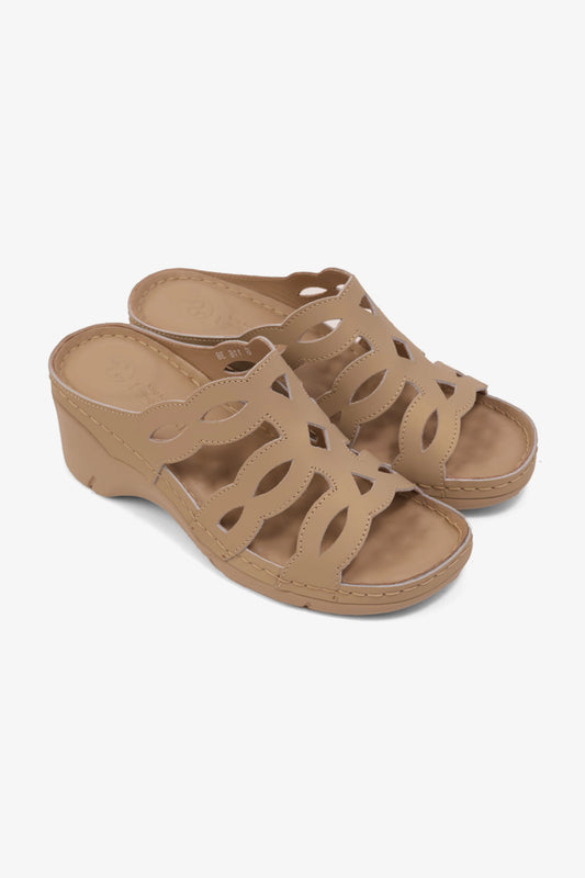 COMFORT PLUS LADIES SANDALS  - GG116 BEIGE