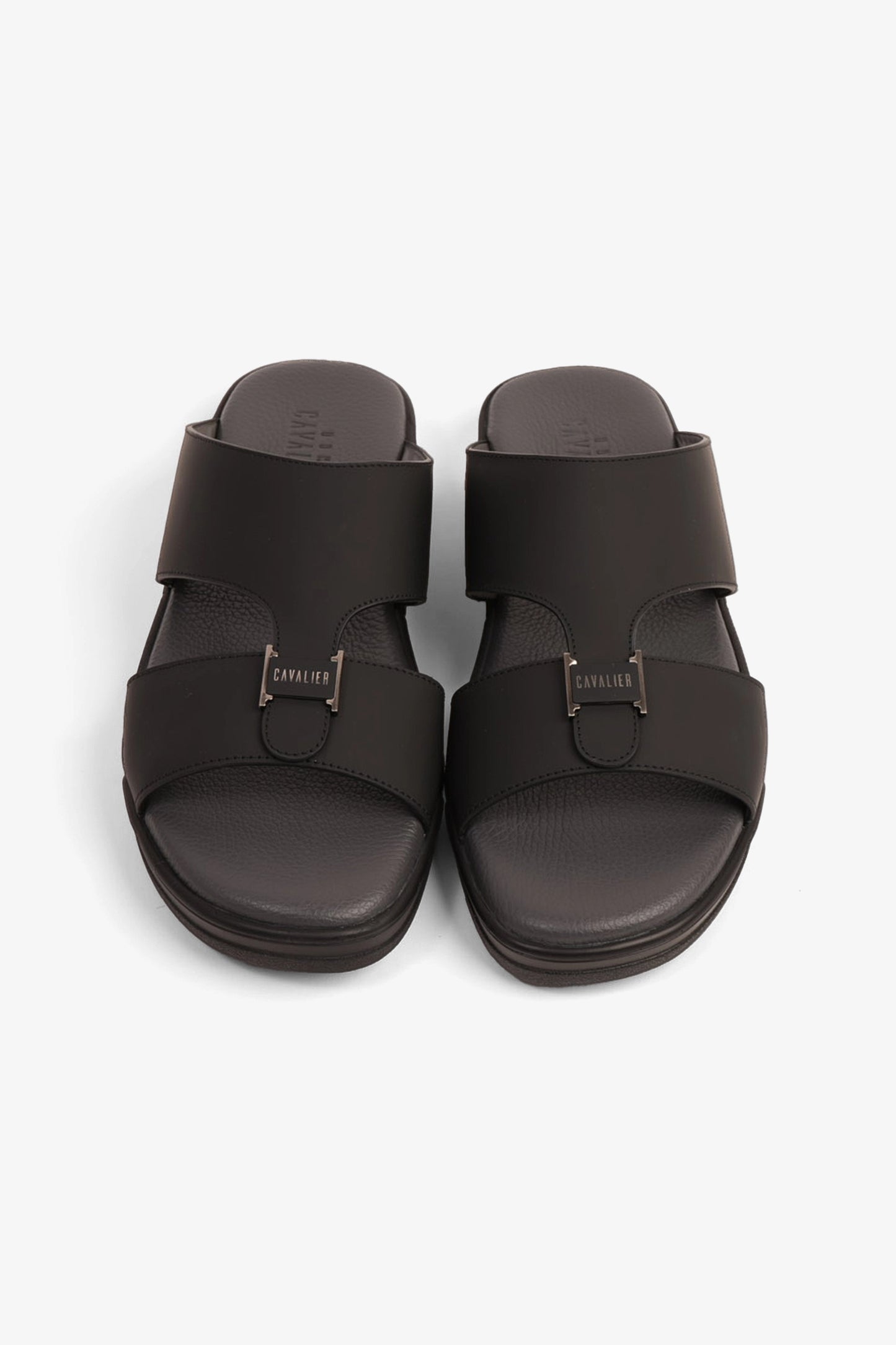 CAVALIER SUPPORTIVE ULTRA COMFORTABLE LEATHER SANDALS BLACK