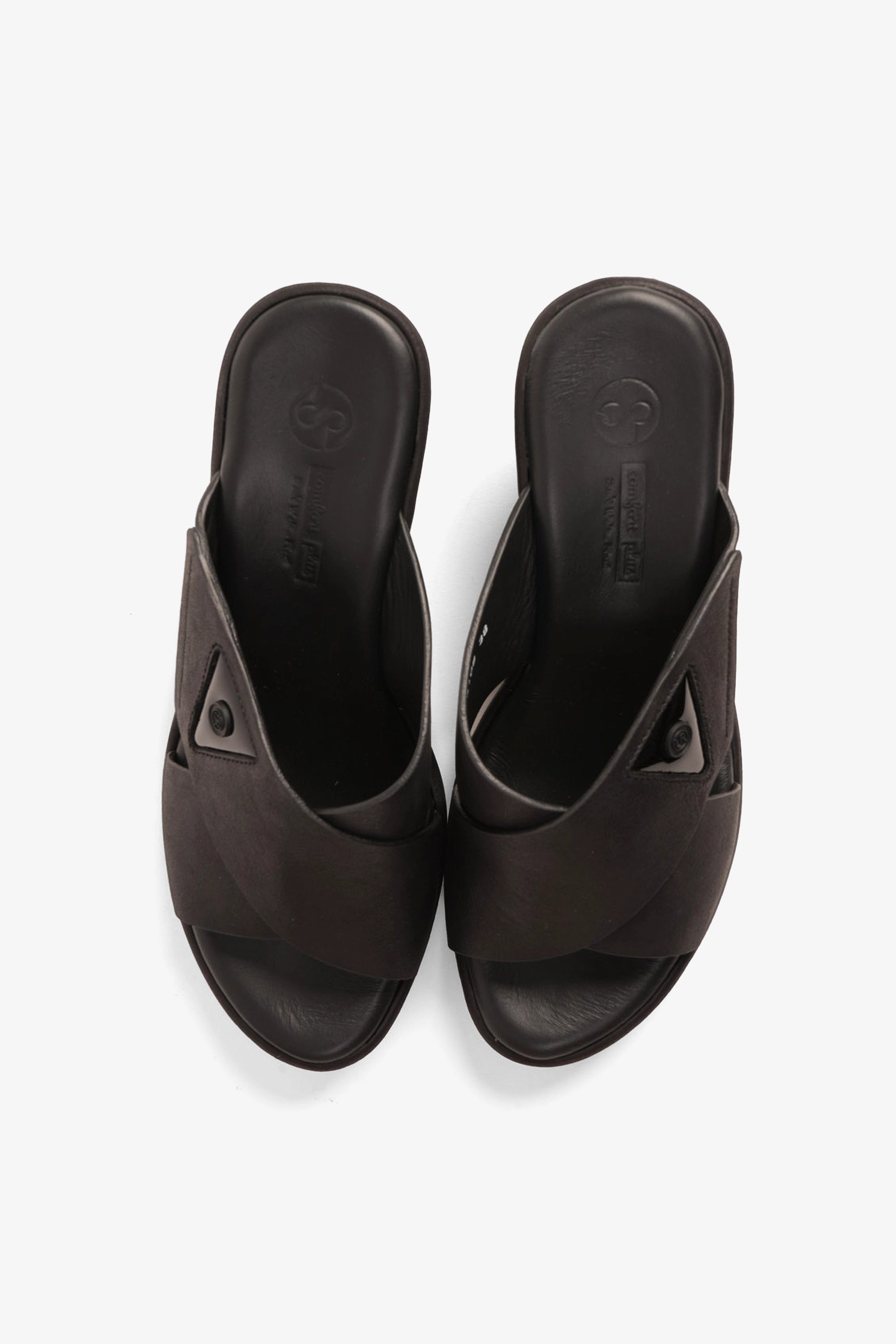 COMFORT PLUS LADIES  SANDALS  - 9108 BLACK - Seventy7