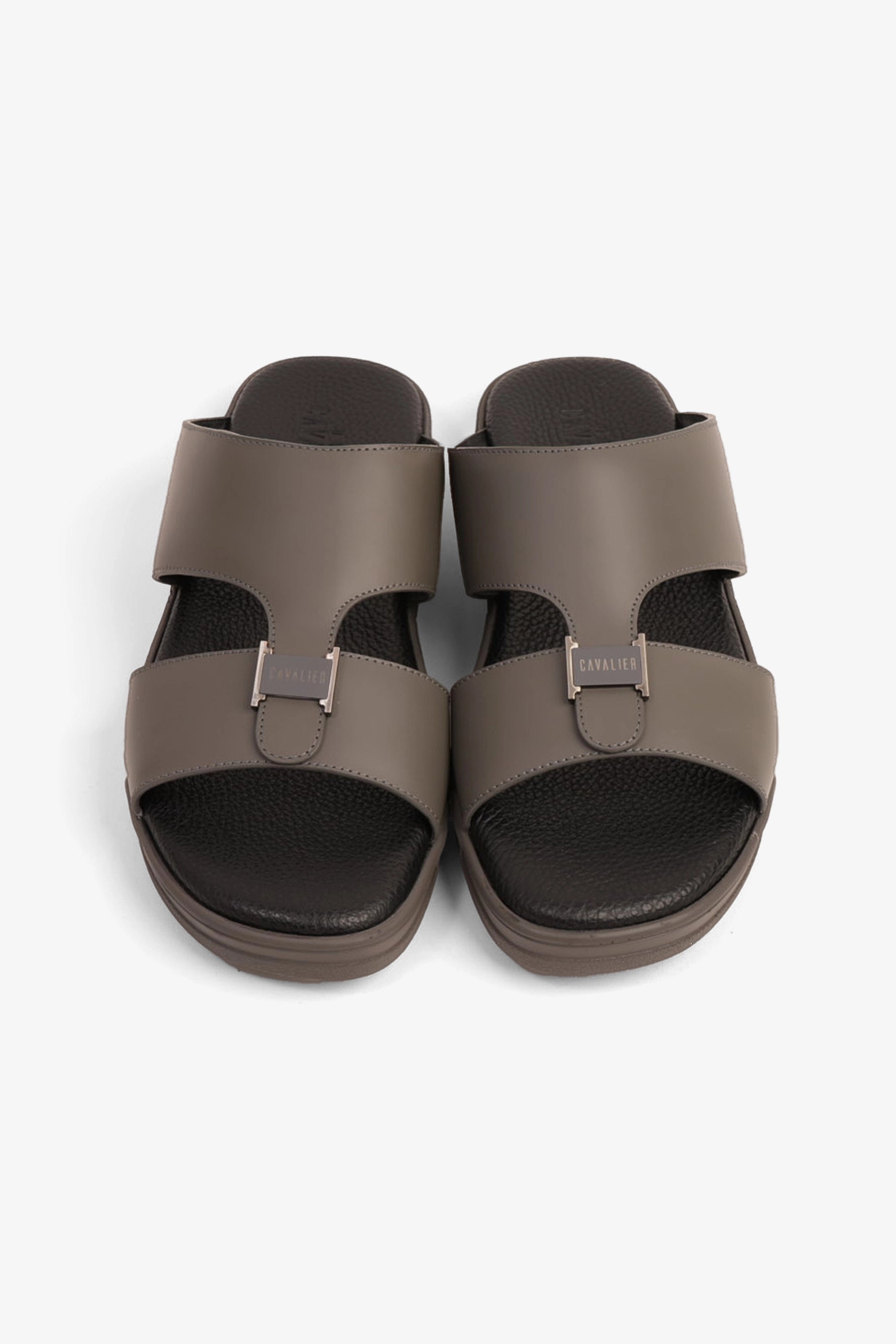 CAVALIER SUPPORTIVE ULTRA COMFORTABLE LEATHER SANDALS GREY