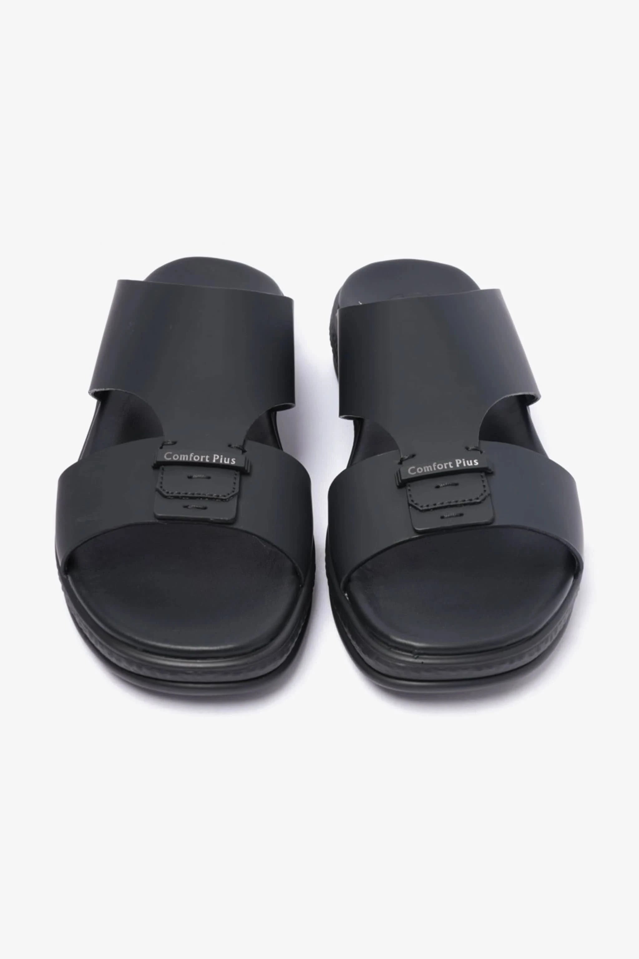 COMFORT PLUS TIMELESS DESIGN STRAP MENS SANDALS BLACK