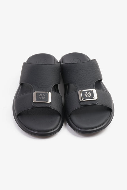 COMFORT PLUS CLASSIC TIMLESS STYLISH TRIM SANDALS BLACK