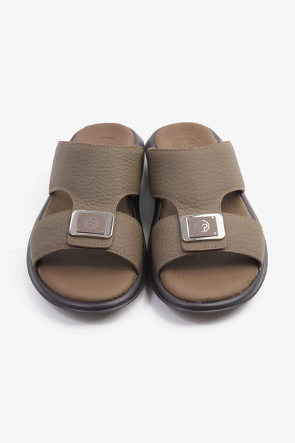 COMFORT PLUS CLASSIC TIMLESS STYLISH TRIM SANDALS TRUFFLE