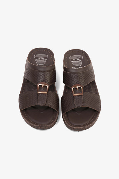 COMFORT PLUS MEN'S ULTRA COMFORT TRIM SANDALS BROWN