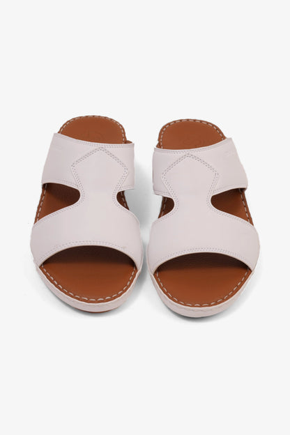 COMFORT PLUS LUXURIOUS LEATHER SANDAL FOR EVERYDAY WHITE