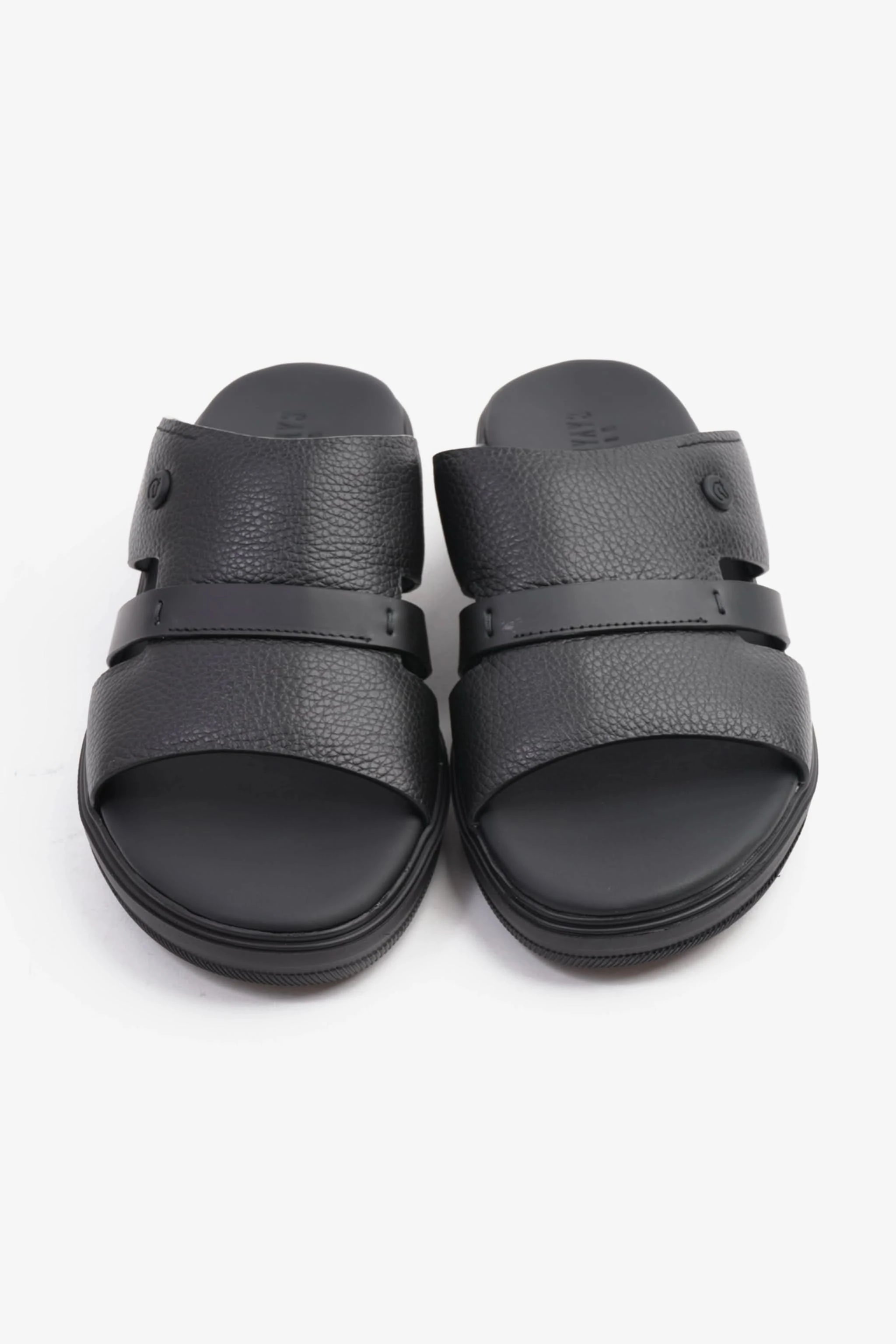 UOMO CAVALIER ARABIC SANDALS MEN'S CRAFTED GENUINE LEATHER BLACK