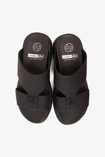 COMFORT PLUS SIGNATURE STEP ARABIC SANDALS BLACK