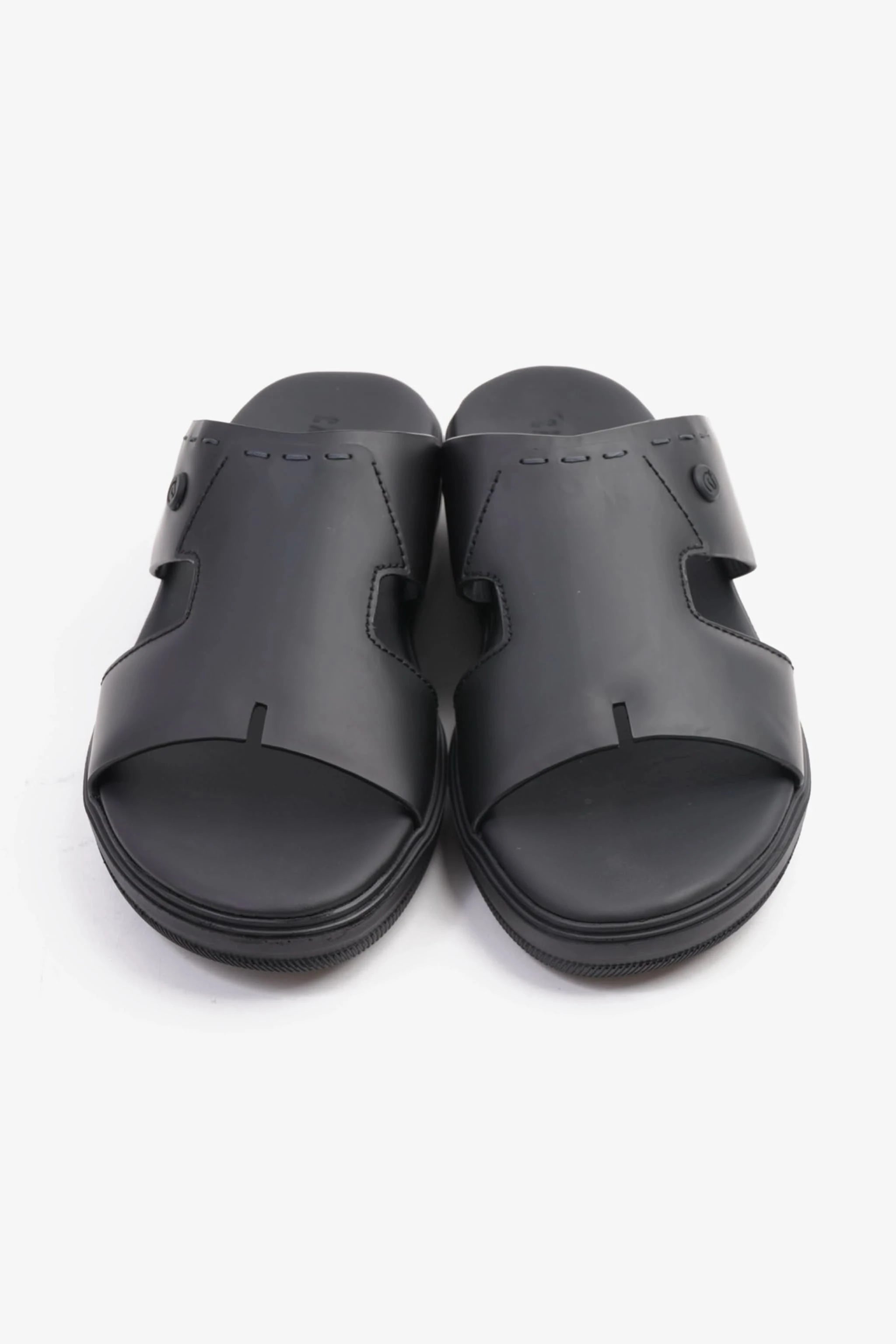 UOMO CAVALIER SLIP-ON DESIGN MEN SANDALS BLACK