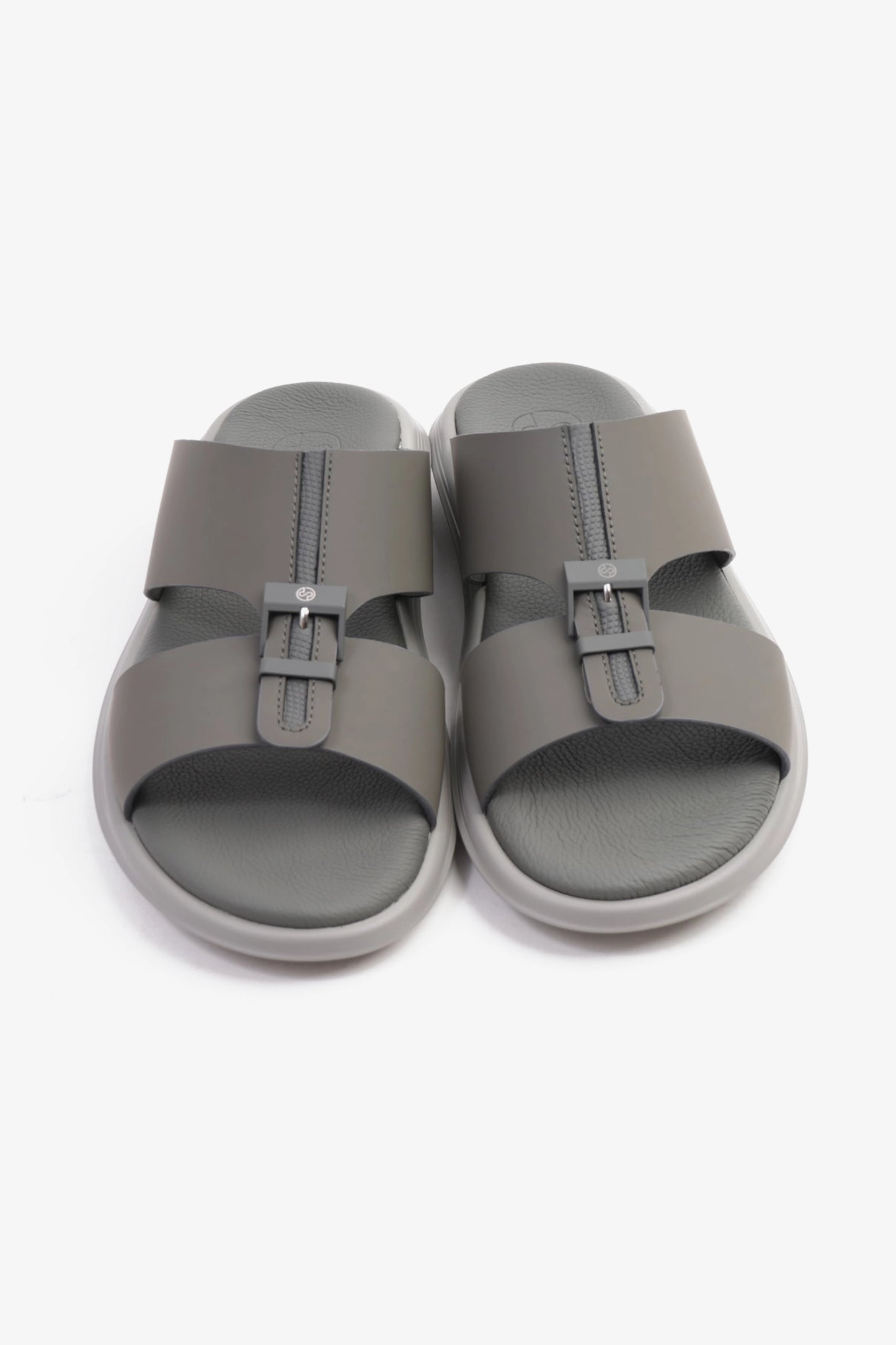 COMFORT PLUS TIMELESS ZIPPER CLOSURE MEN'S SANDALS DARK- GREY