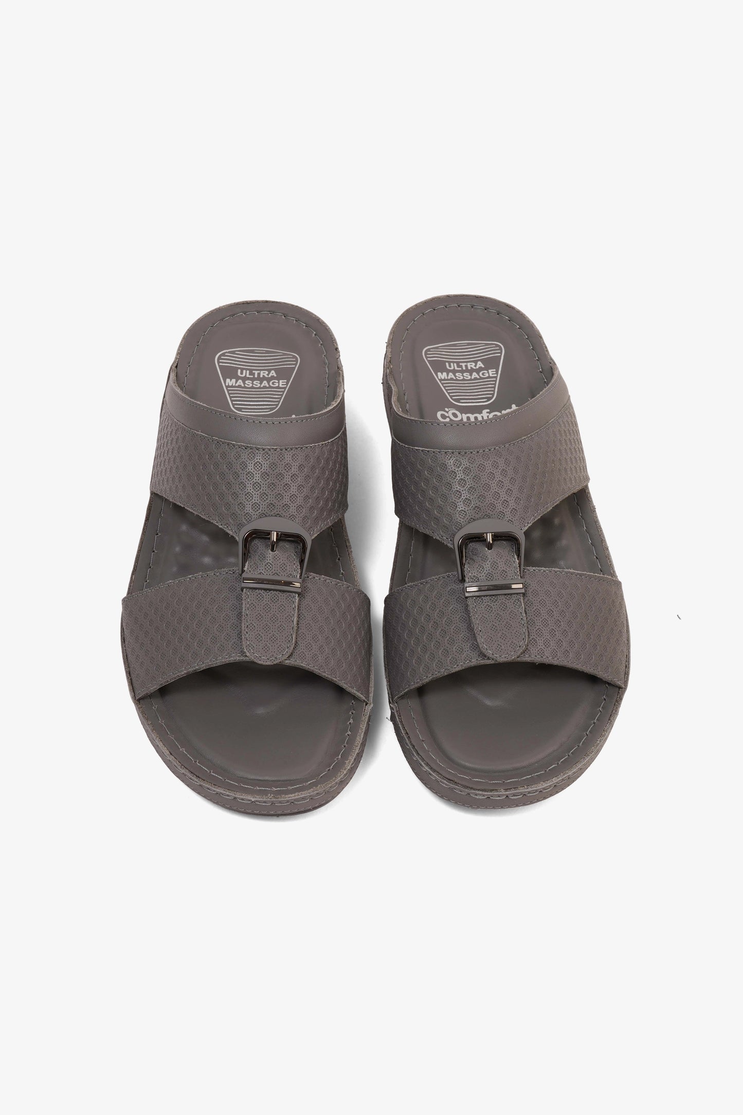 COMFORT PLUS MEN'S ULTRA COMFORT TRIM SANDALS GREY