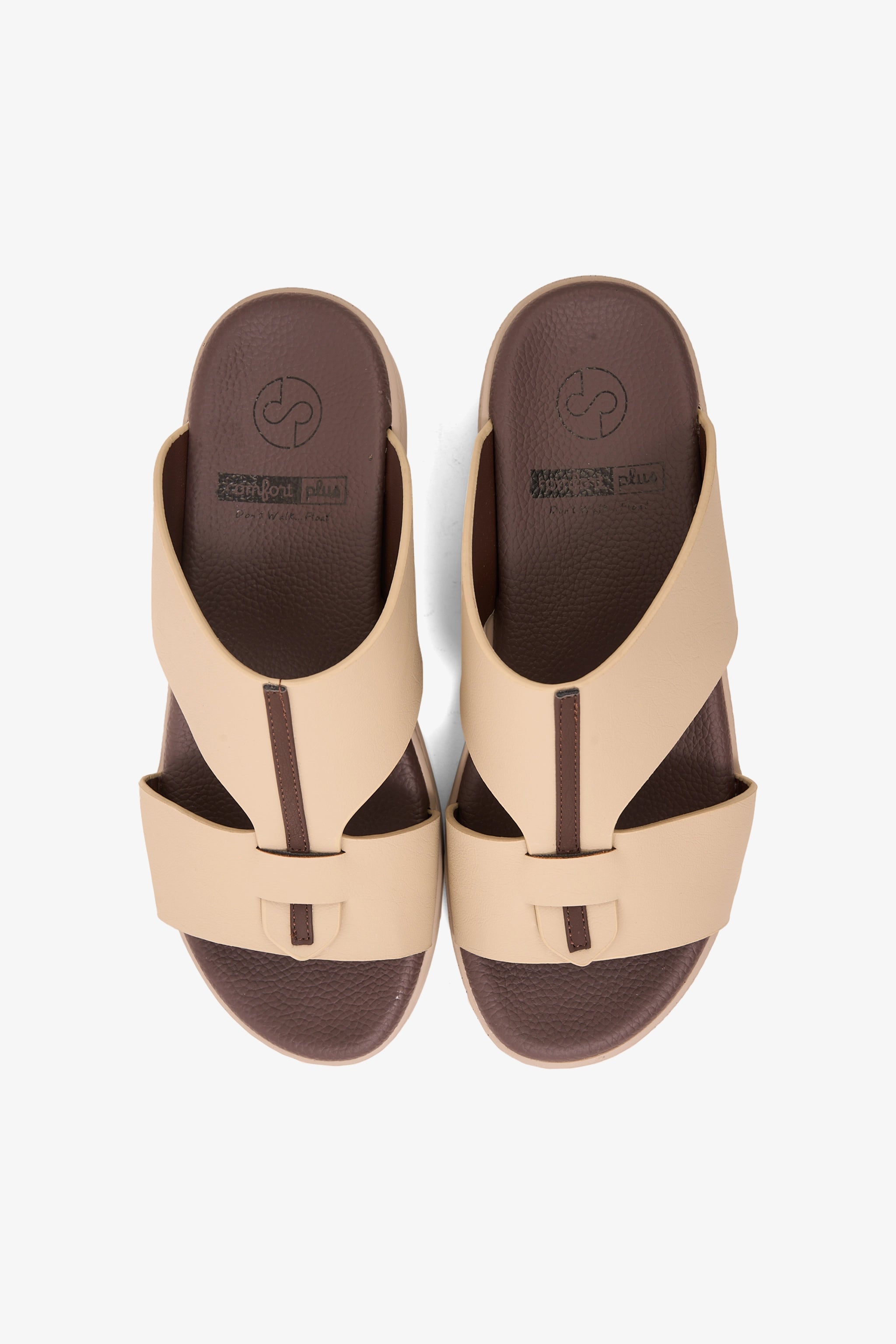 COMFORT PLUS GLIDE LUXE ARABIC SANDALS BEIGE - Seventy7