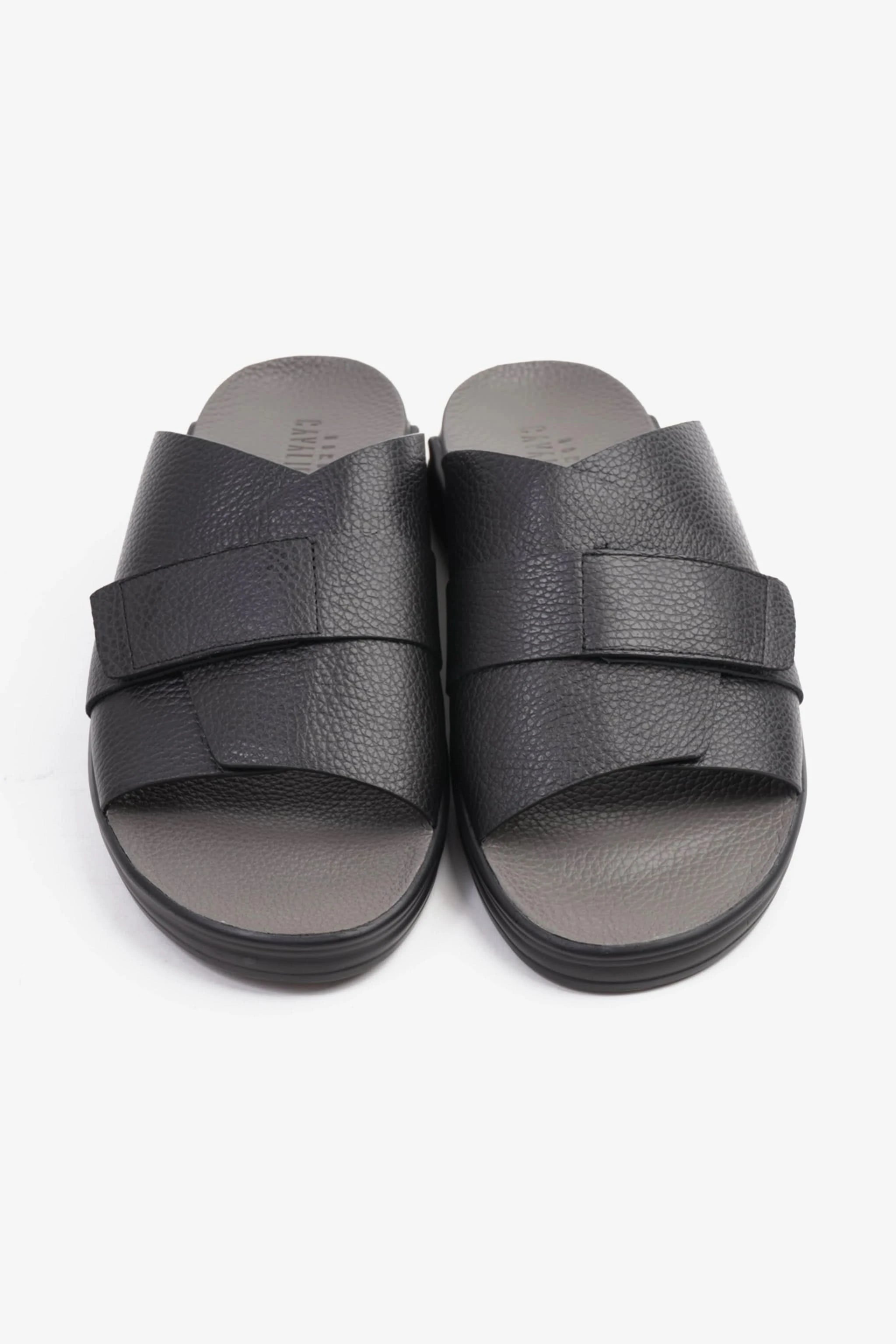 UOMO CAVALIER MEN'S STRAPPY SANDALS BLACK - Seventy7