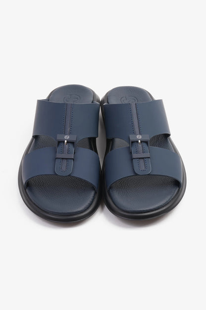 COMFORT PLUS TIMELESS ZIPPER CLOSURE MEN'S SANDALS NAVY