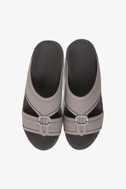 UOMO CAVALIER MEN'S PREMIUM ARABIC SANDALS GREY