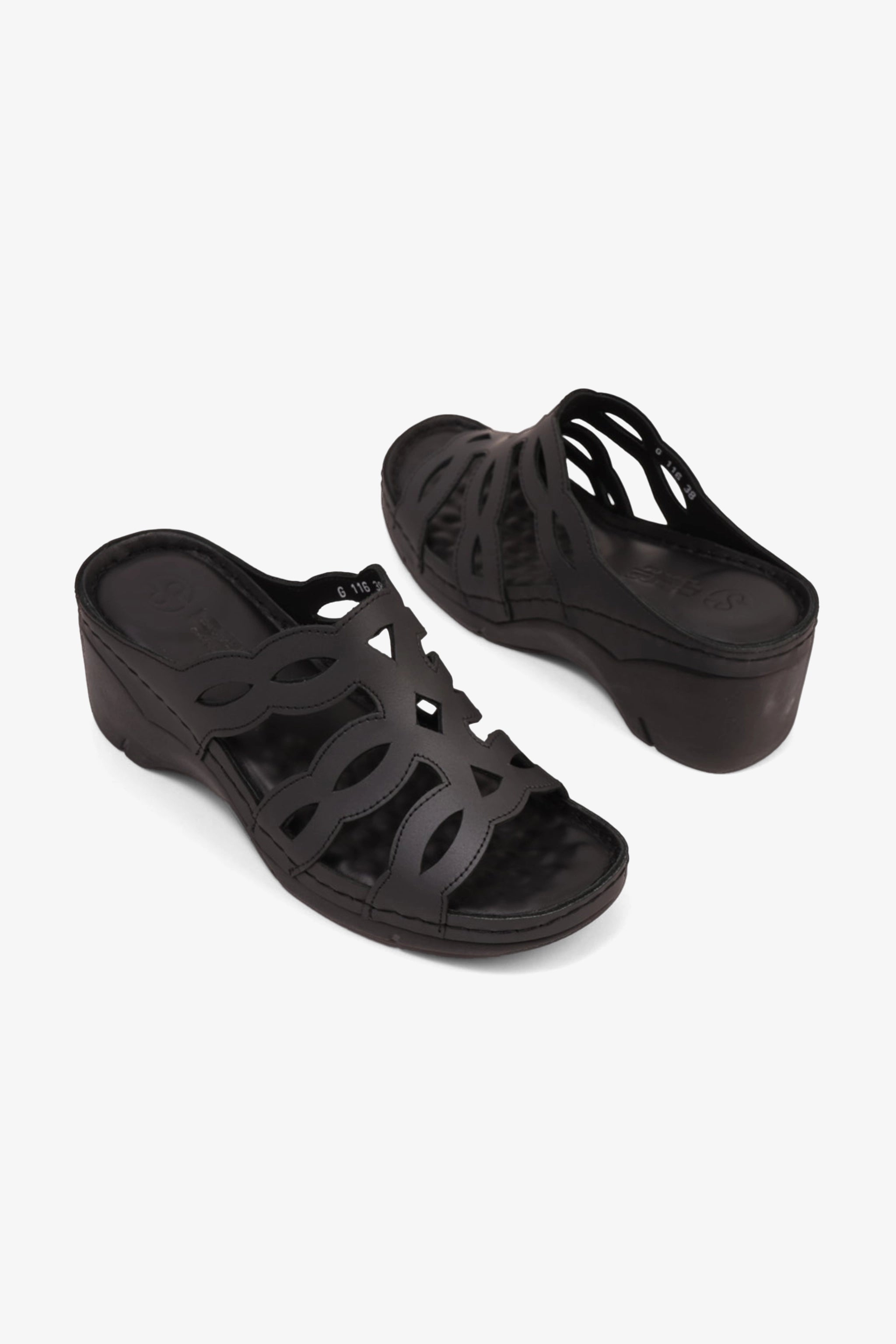 COMFORT PLUS LADIES SANDALS  - GG116 BLACK