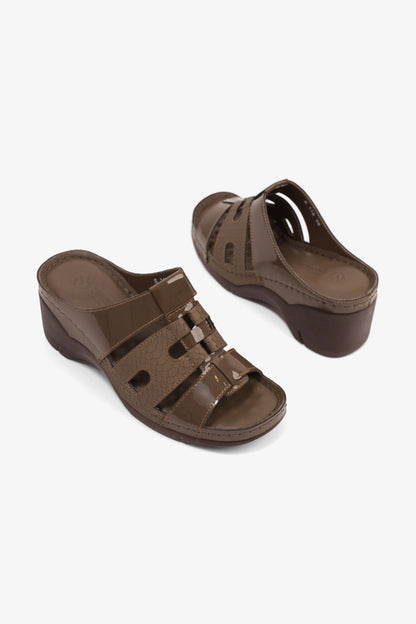 COMFORT PLUS LADIES SANDALS  - GG118 BROWN