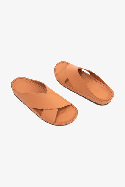 COMFORT PLUS MENS SANDALS  -  AV06 TAN