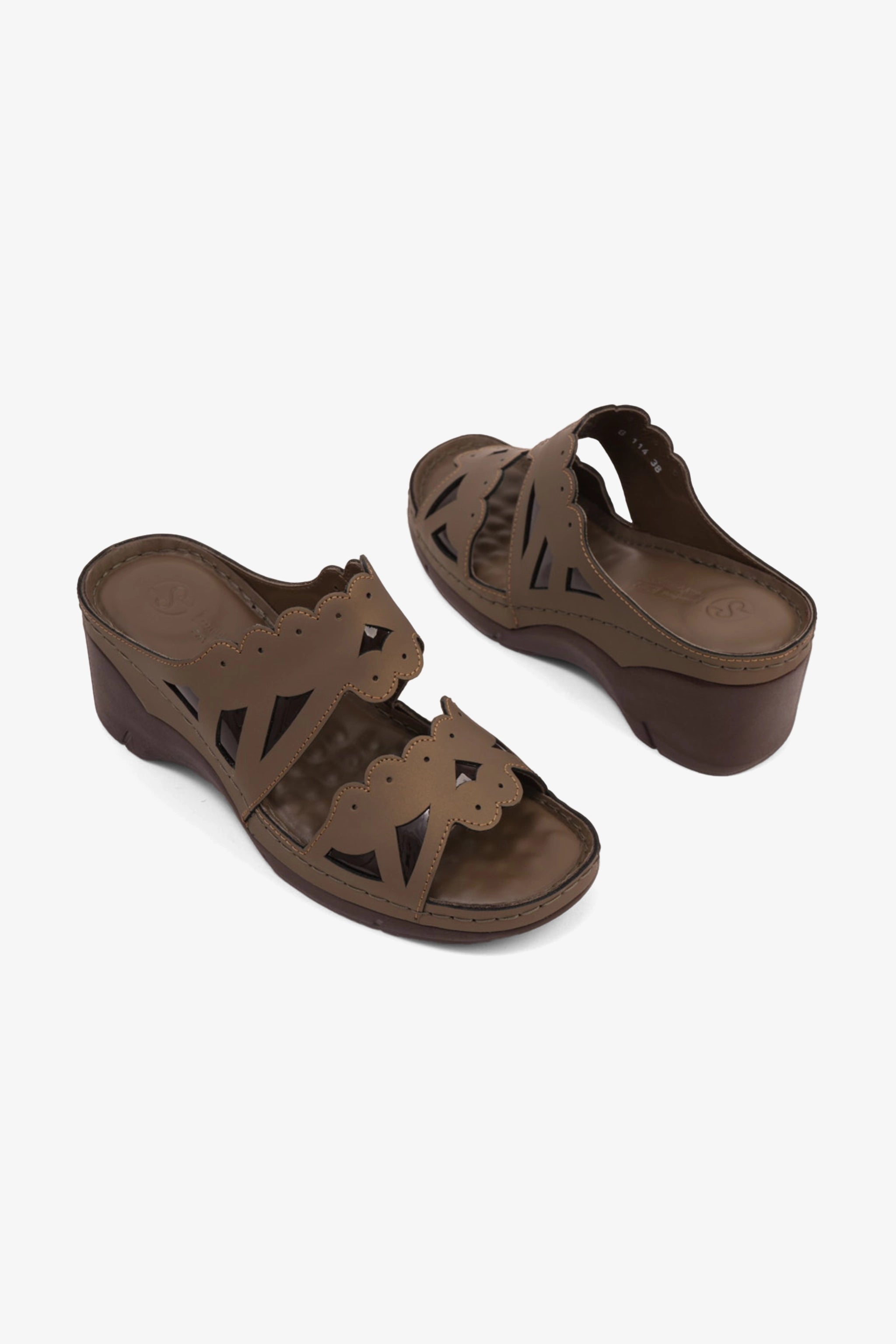 COMFORT PLUS OPEN -TOE SANDALS WITH CUTOUT DESIGN TRUFFLE