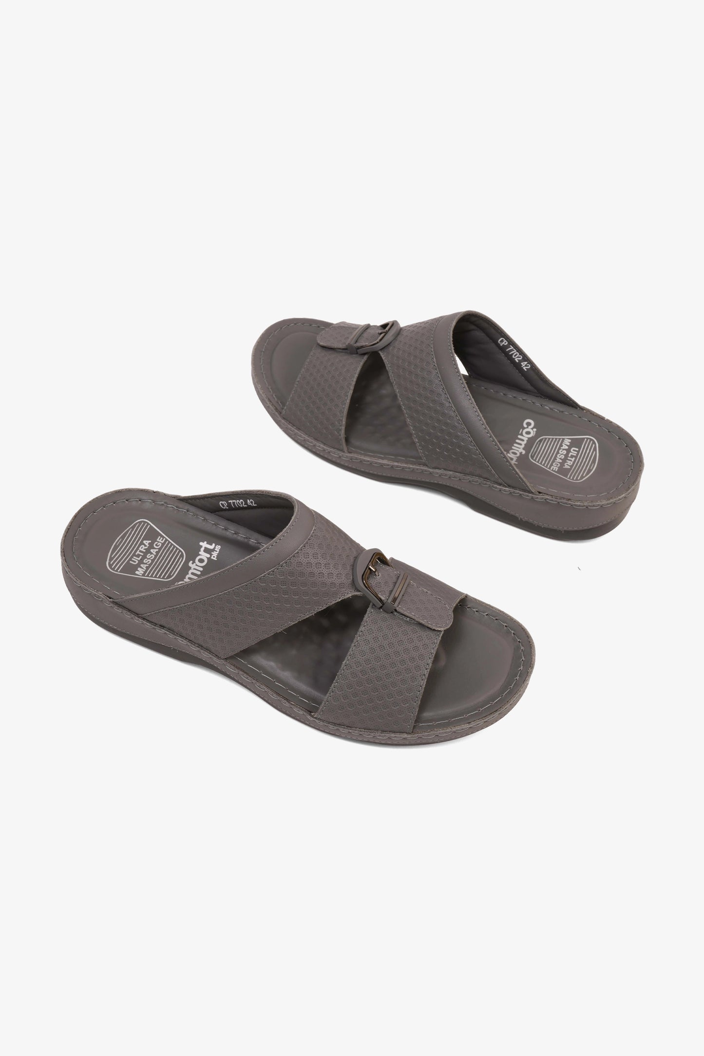 COMFORT PLUS MEN'S ULTRA COMFORT TRIM SANDALS GREY