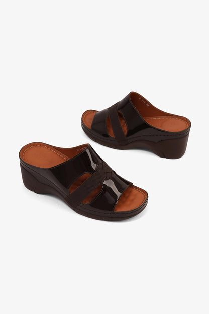 COMFORT PLUS LADIES SANDALS  - GG115 BROWN