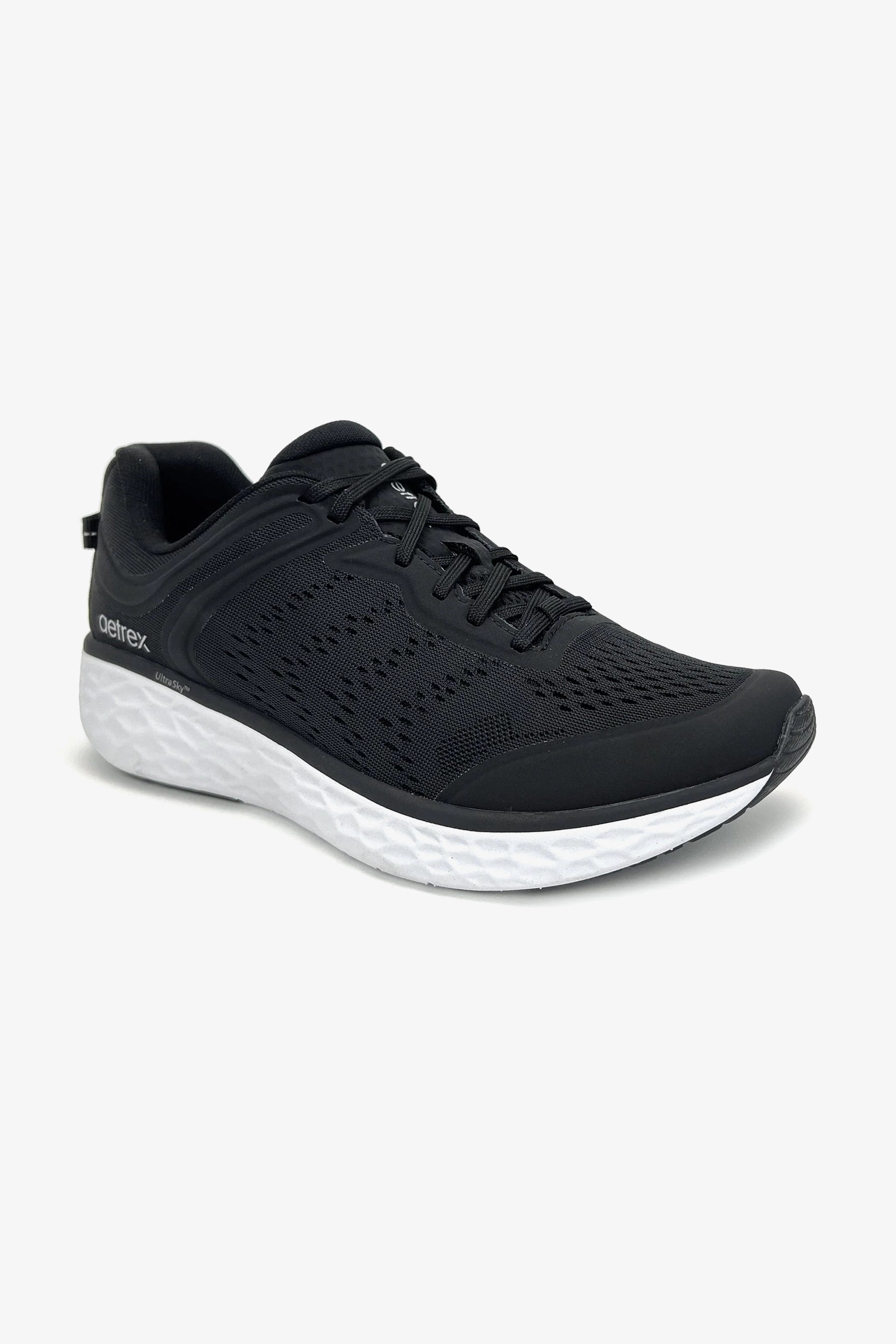 AETREX CHASE ARCH SUPPORT SNEAKERS BLACK/WHITE - Seventy7