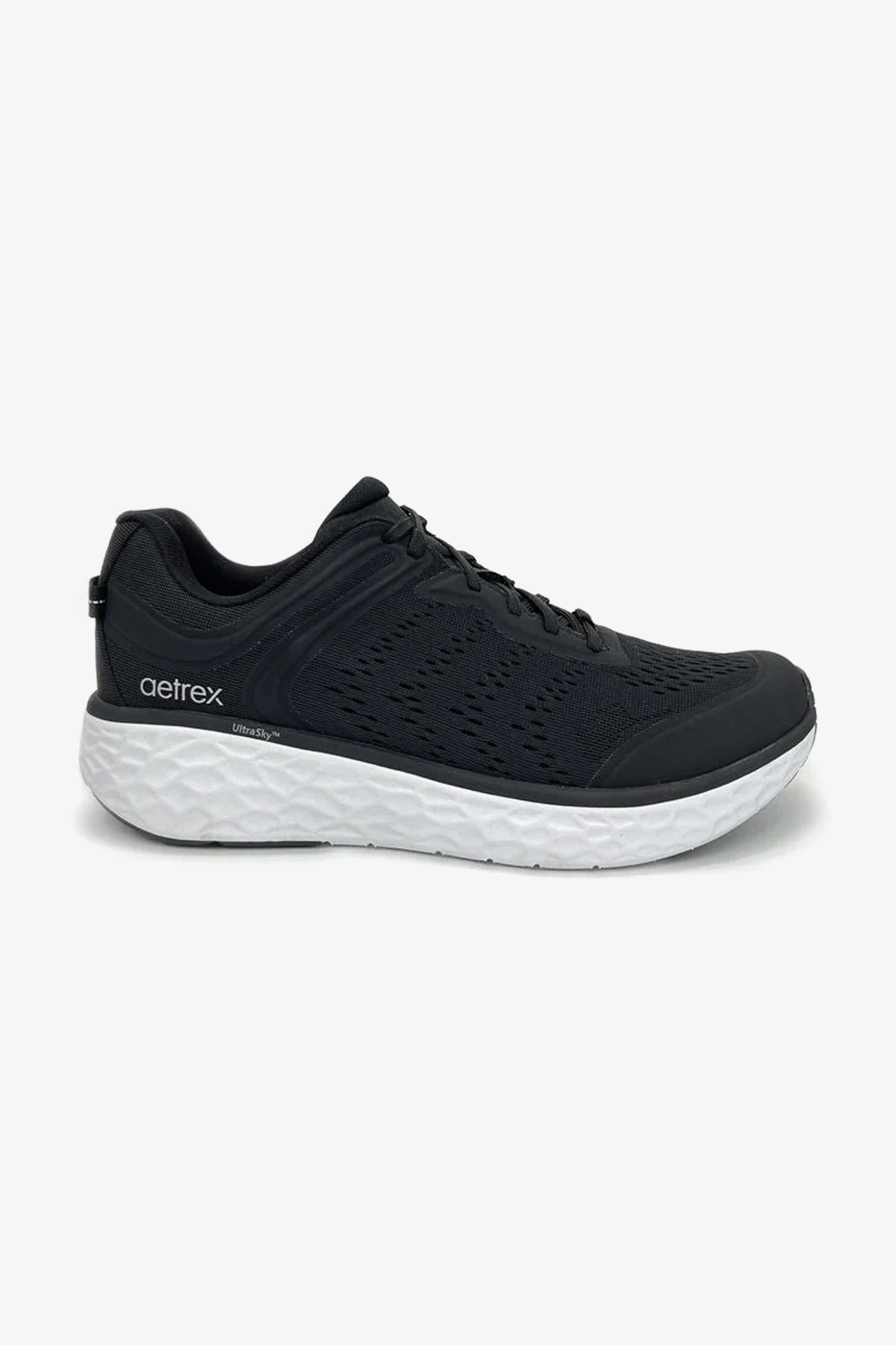 AETREX CHASE ARCH SUPPORT SNEAKERS BLACK/WHITE - Seventy7