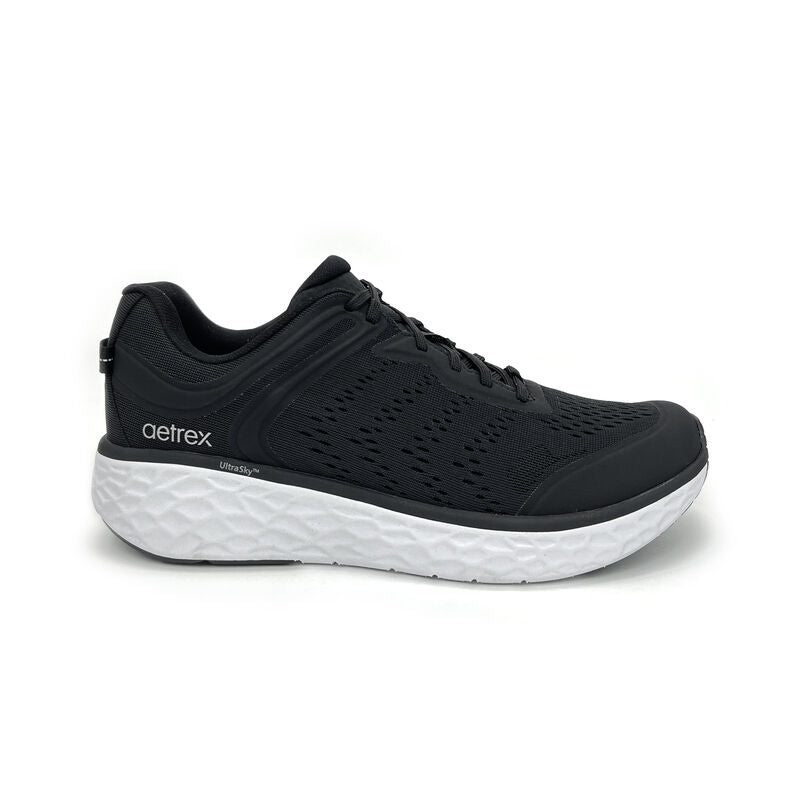 AETREX CHASE ARCH SUPPORT SNEAKERS BLACK/WHITE