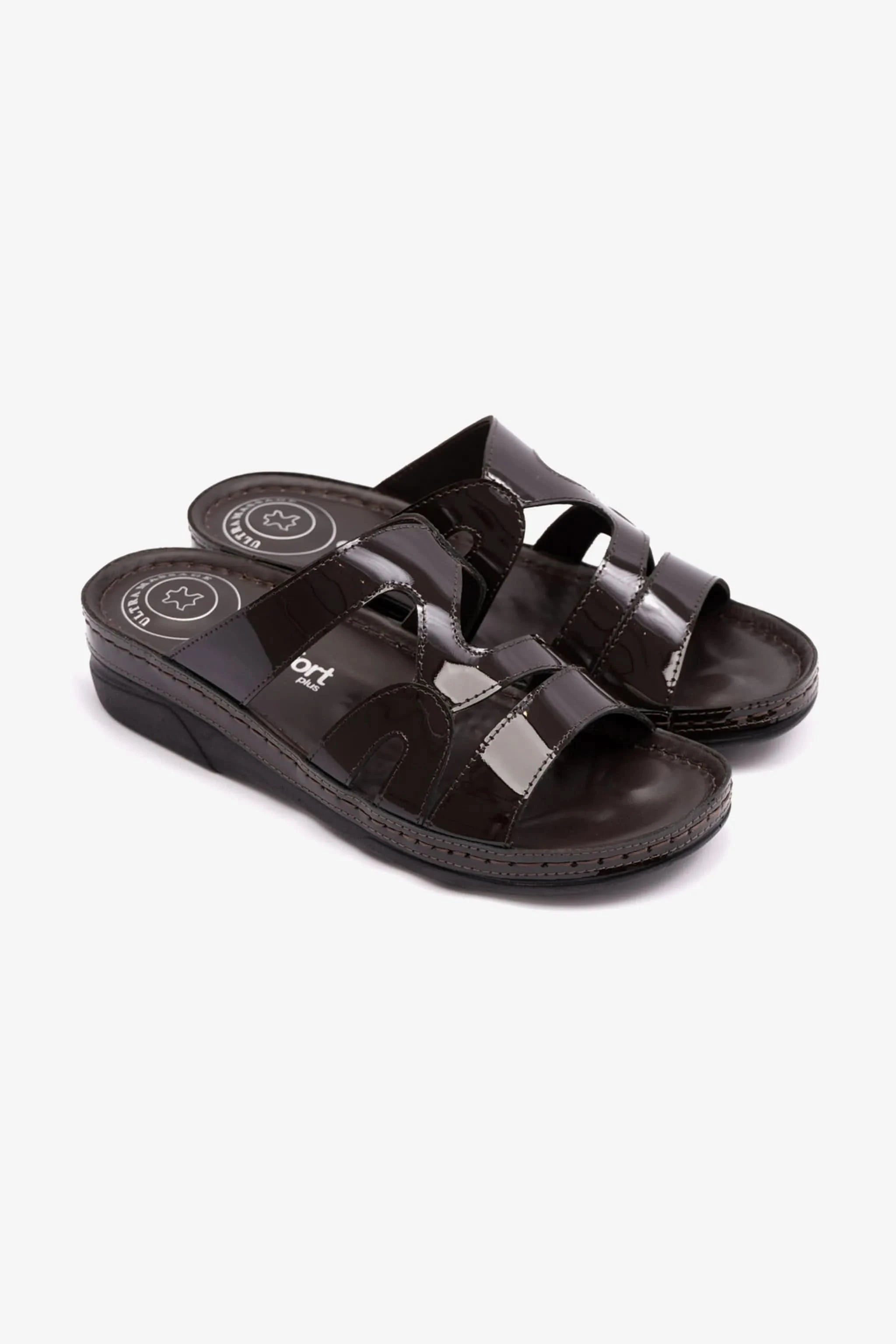 COMFORT PLUS SANDALS FOR LADIES ITALIAN DESIGN BROWN