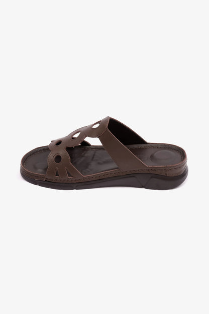 COMFORT PLUS LADIES SANDAL WITH ULTRA MASSAGE POINT BROWN