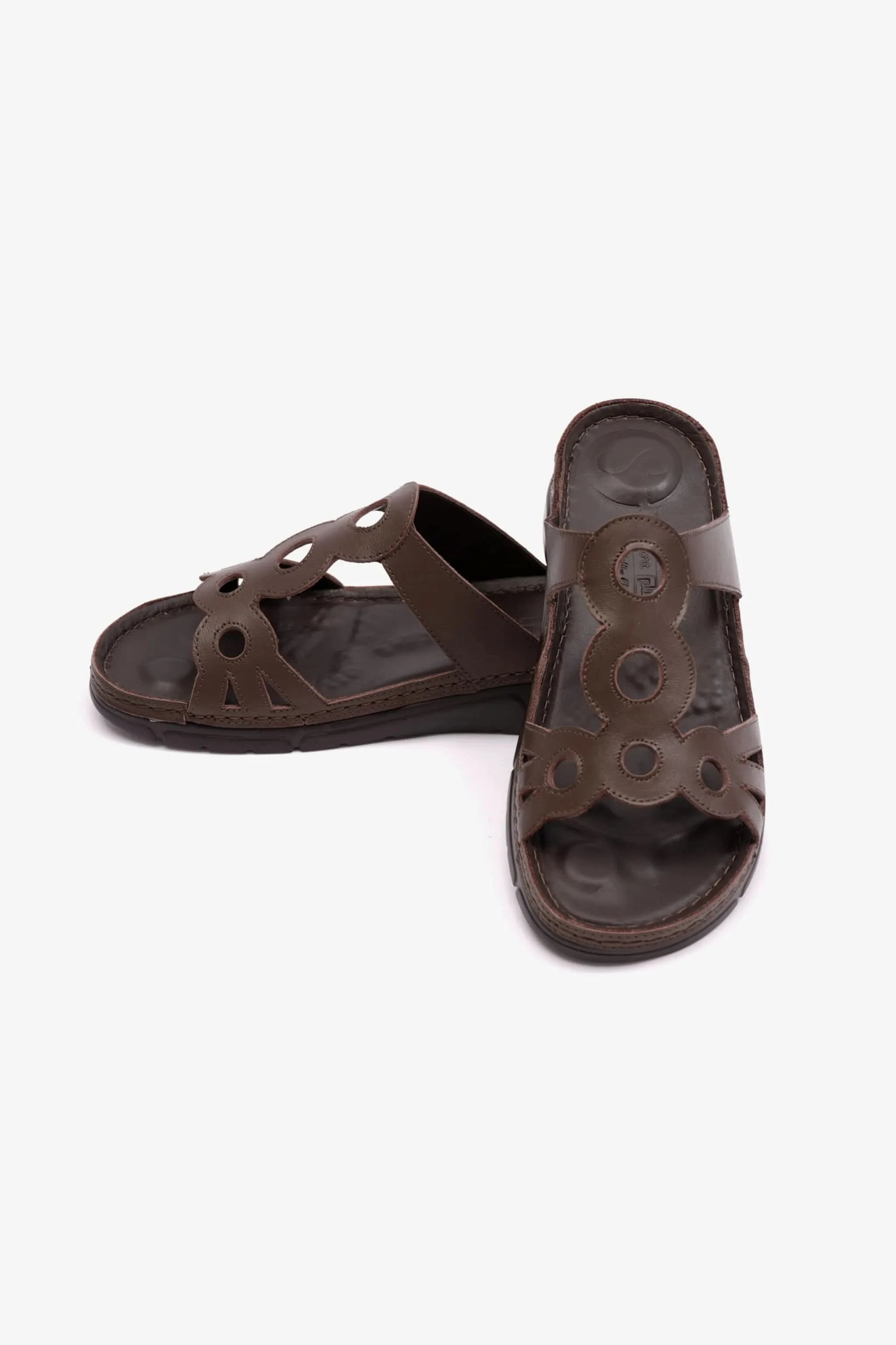 COMFORT PLUS LADIES SANDAL WITH ULTRA MASSAGE POINT BROWN