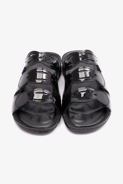 WOMENS COMFORT PLUS SOFT FOOTBED SANDALS BLACK