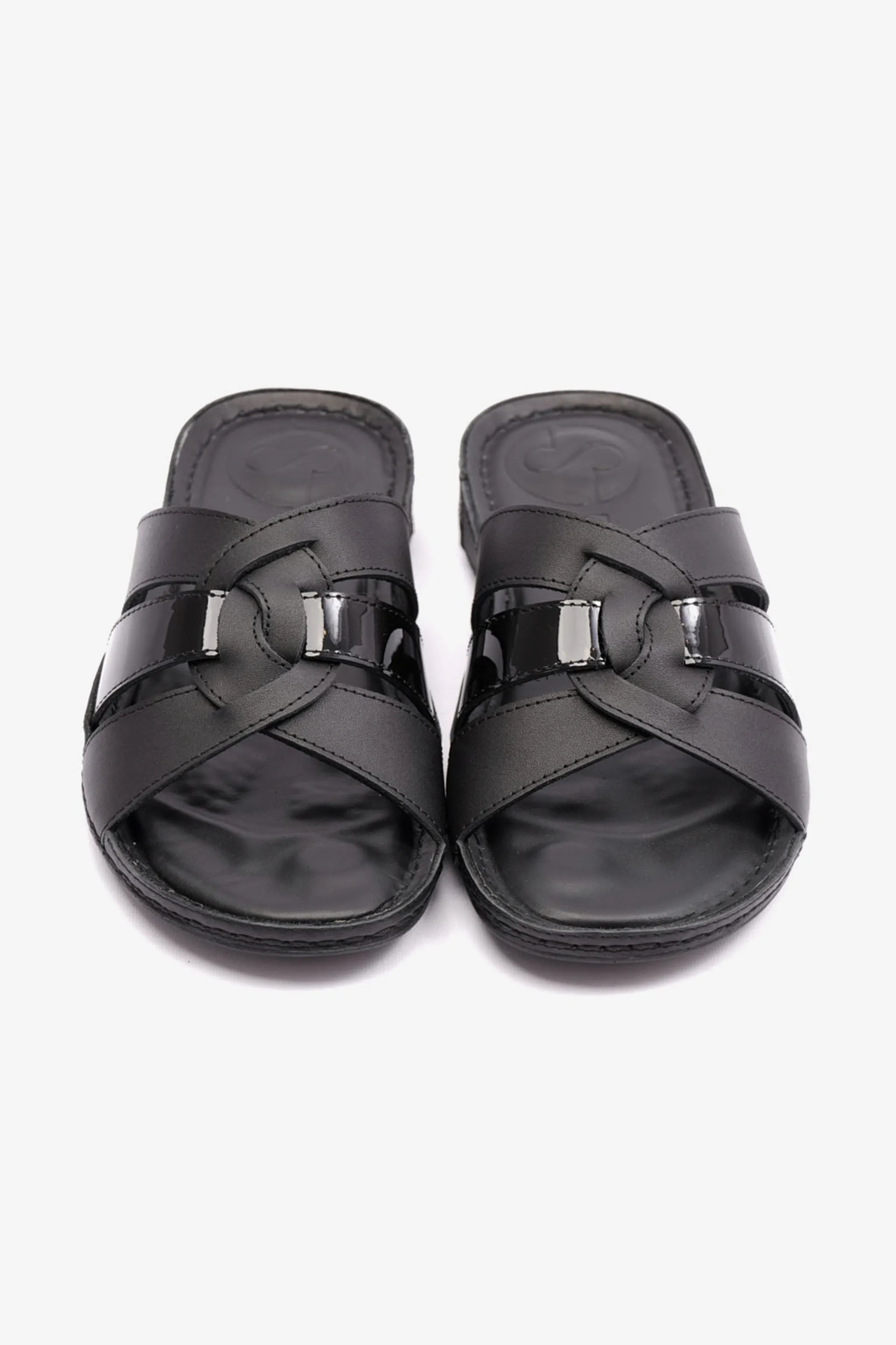 SOFT NAPPA FLAT COMFORT PLUS LADIES SANDALS BLACK