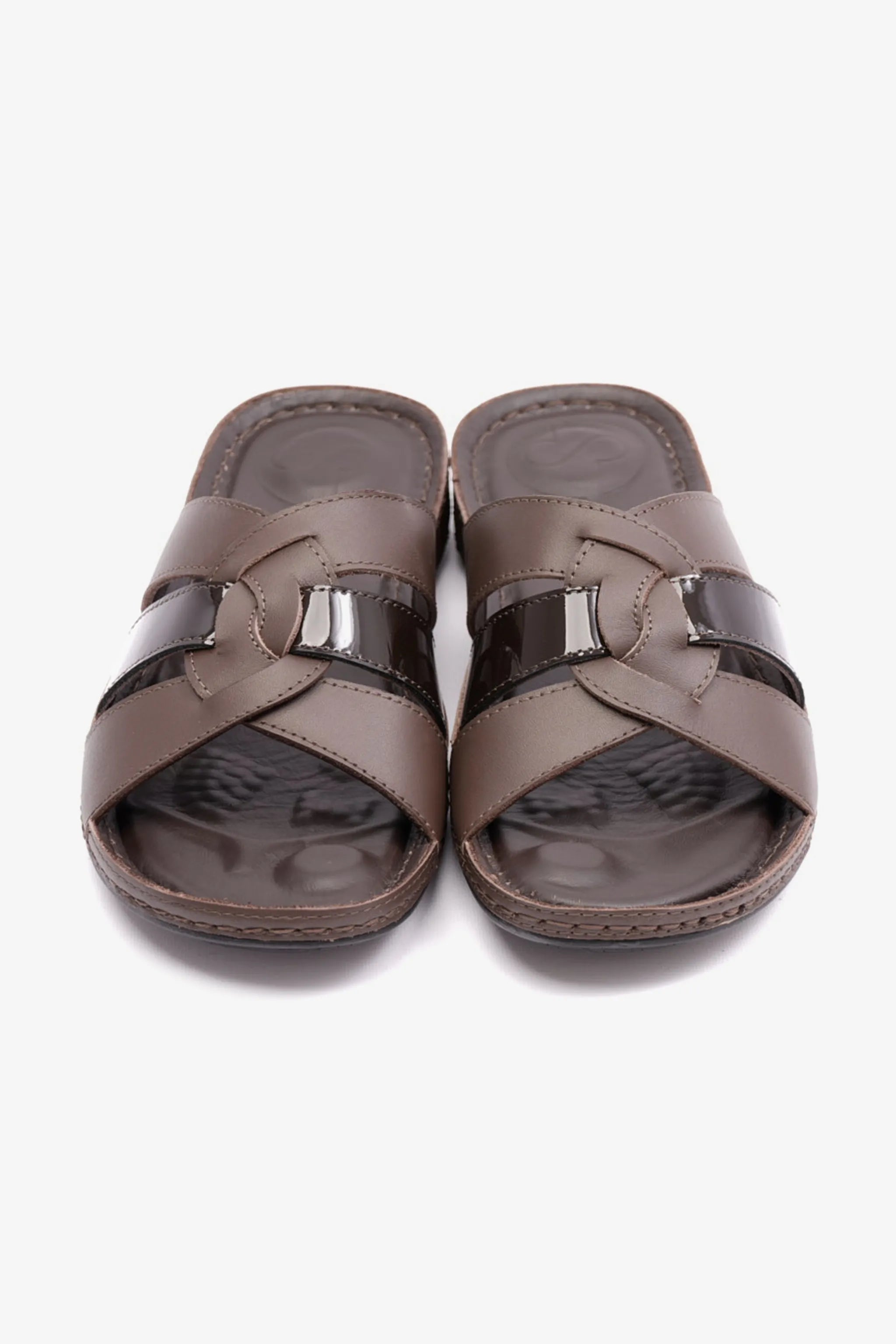 SOFT NAPPA FLAT COMFORT PLUS LADIES SANDALS BROWN