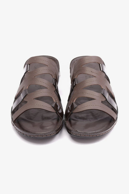 FLAT OUTSOLE COMFORT PLUS LADIES SANDAL BROWN