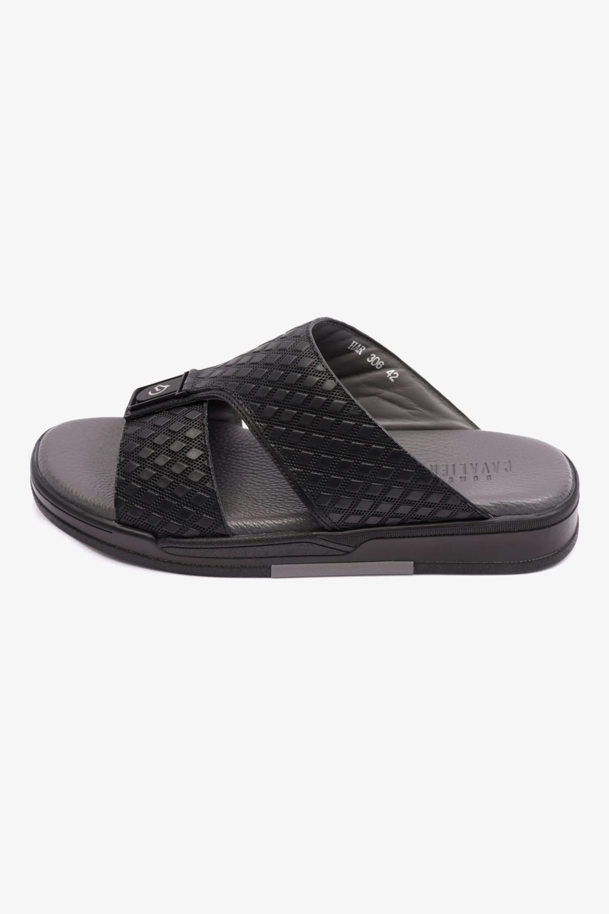 CAVALIER MENS ANTISKID GRIP SANDALS BLACK