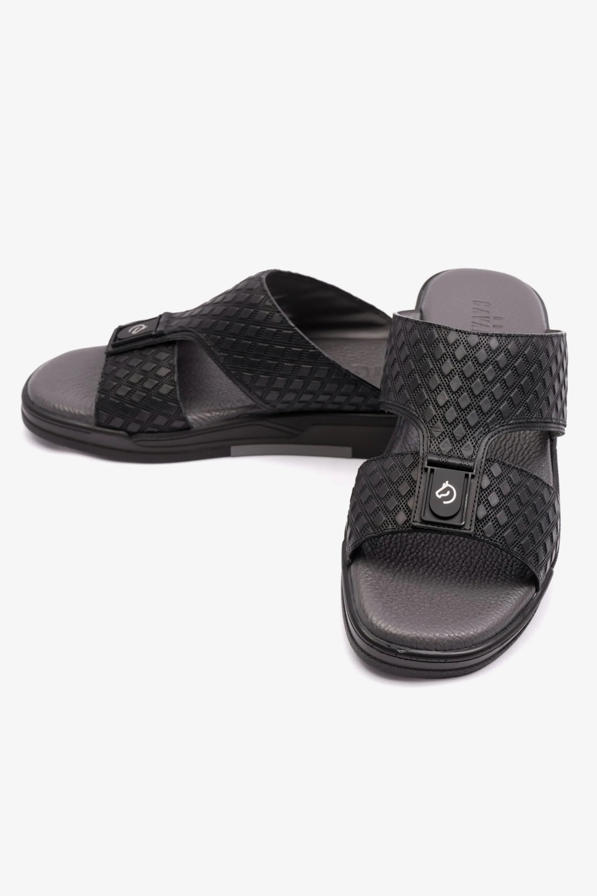 CAVALIER MENS ANTISKID GRIP SANDALS BLACK