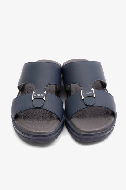 UOMO CAVALIER MENS ARABIC MATTE LEATHER SANDALS NAVY