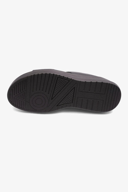 CAVAILER EMBOSSED LEATHER MENS SANDAL SUN BLACK