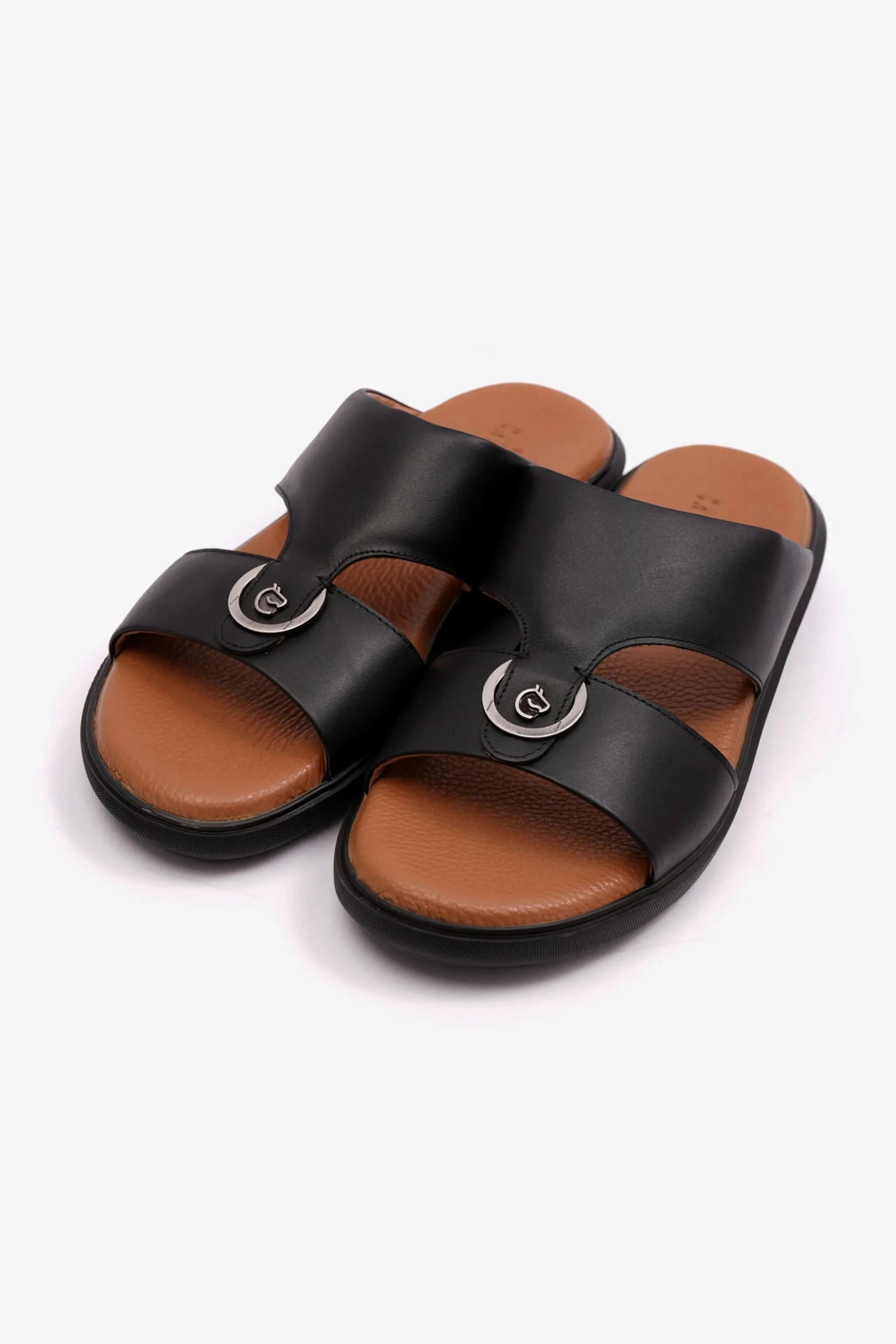 CAVALIER MENS ARABIC SOFT NAPPA SANDALS BLACK