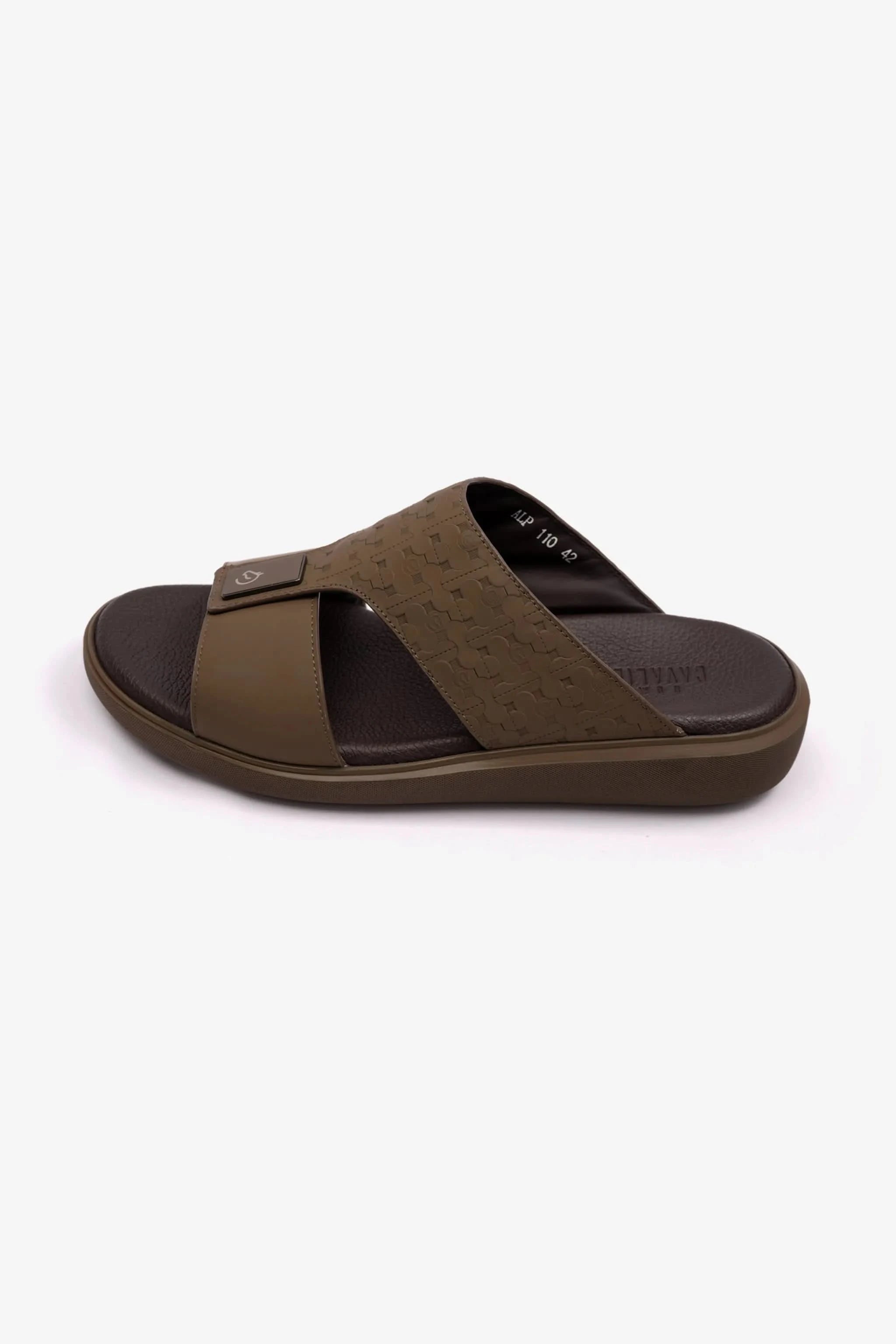 STYLISH TRIM MENS CAVALIER SANDALS TRUFFLE