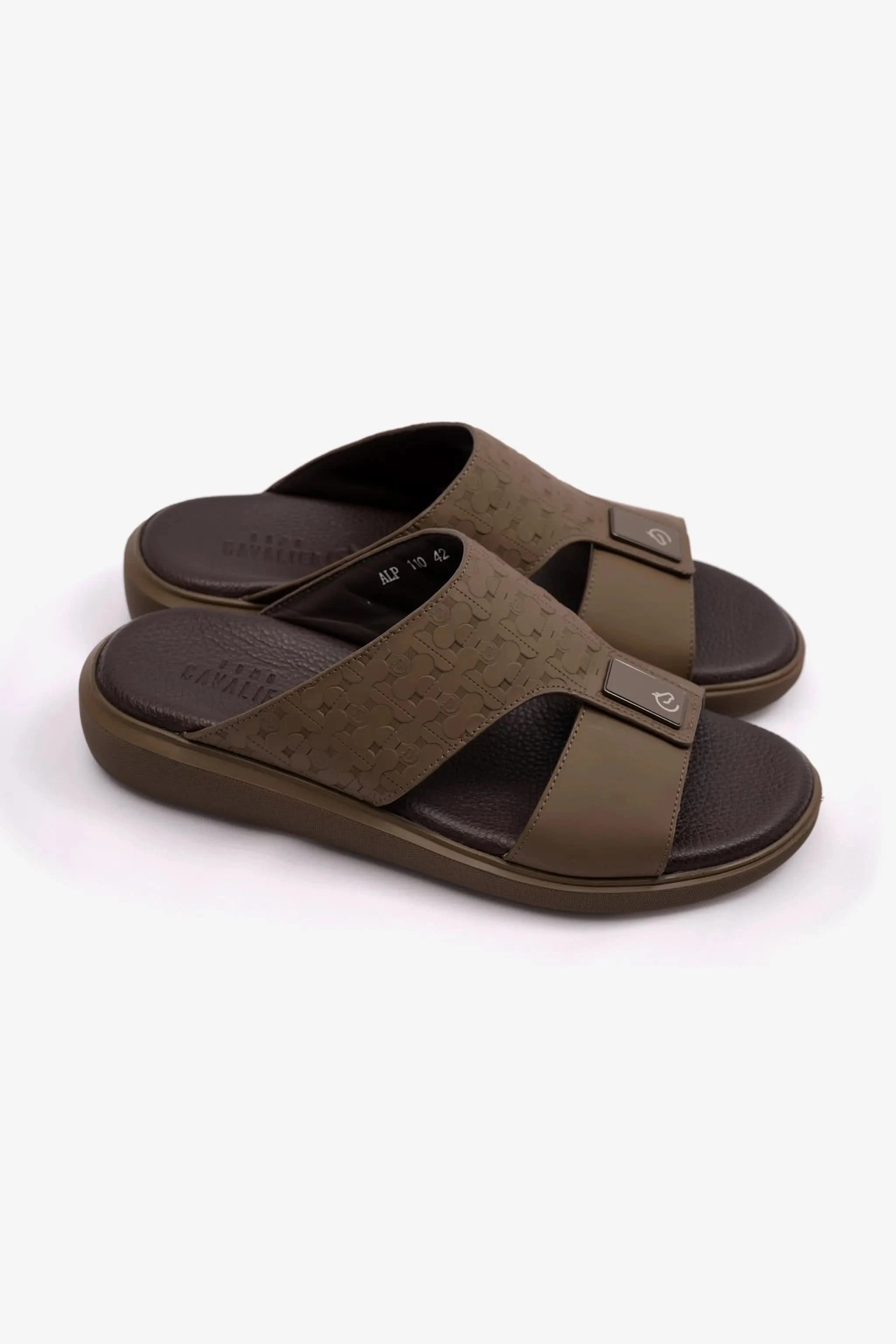 STYLISH TRIM MENS CAVALIER SANDALS TRUFFLE