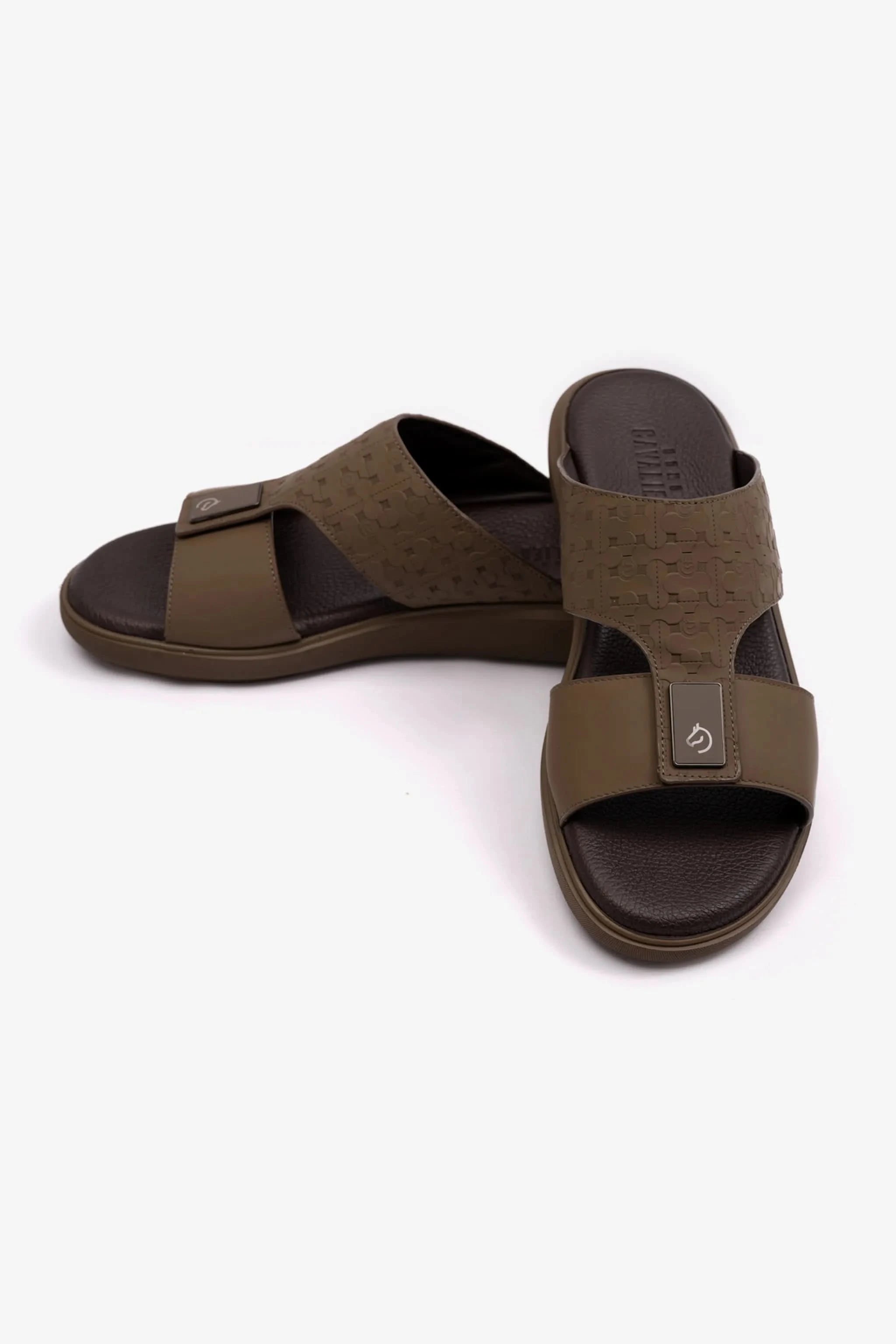 STYLISH TRIM MENS CAVALIER SANDALS TRUFFLE