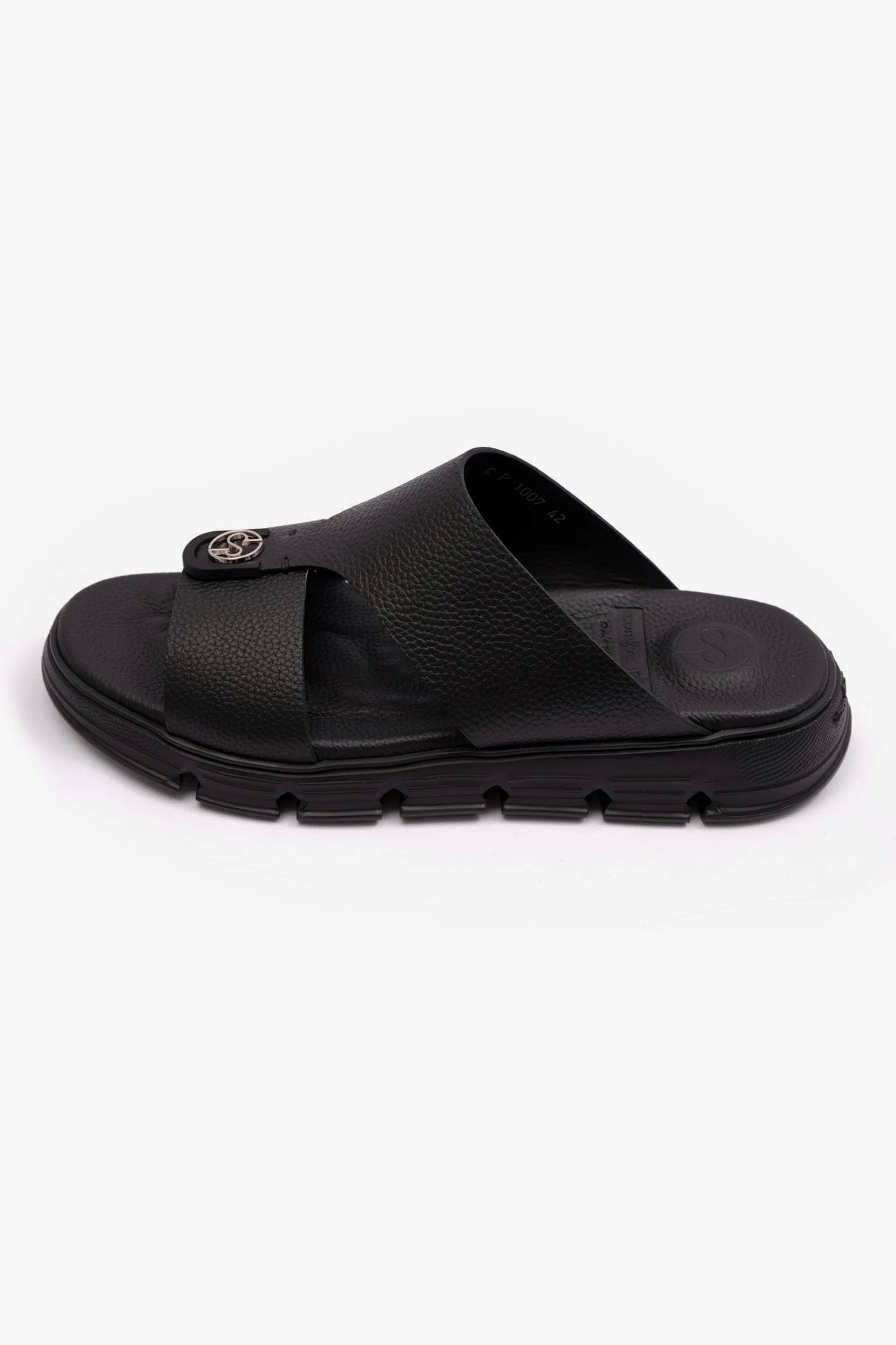 COMFORT PLUS MENS ARABIC SOFT MILLED SANDAL BLACK