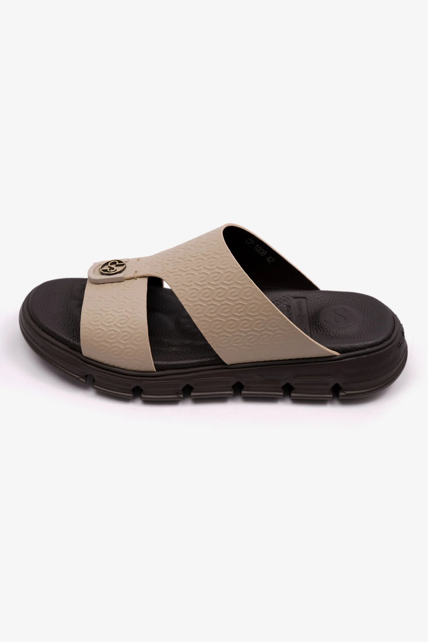 ITALIAN OUTSOLE MENS ARABIC COMFORT PLUS SANDALS BLACK SAND