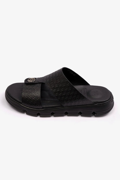 ITALIAN OUTSOLE MENS ARABIC COMFORT PLUS SANDALS BLACK