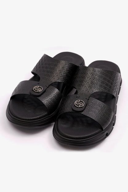 ITALIAN OUTSOLE MENS ARABIC COMFORT PLUS SANDALS BLACK