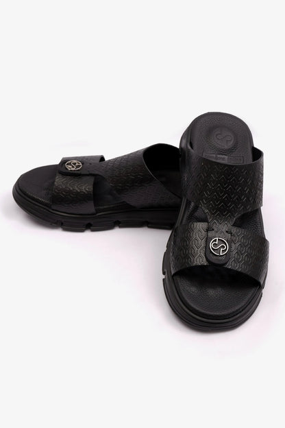 ITALIAN OUTSOLE MENS ARABIC COMFORT PLUS SANDALS BLACK