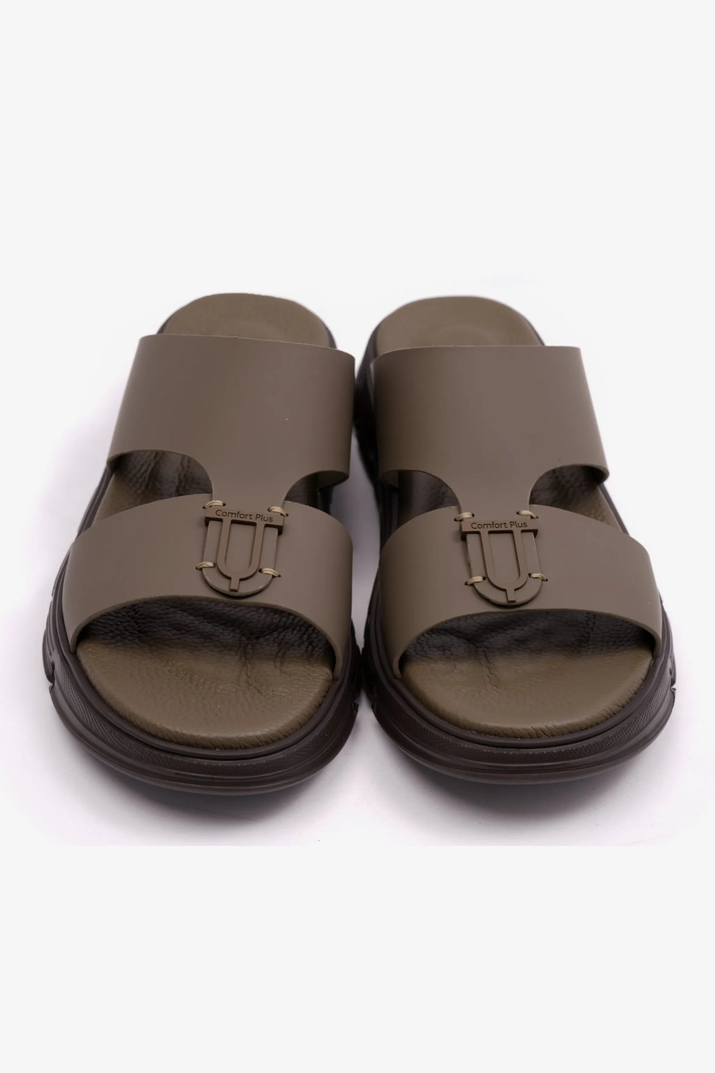 COMFORT PLUS ELEGENT TRIM MENS MATT LEATHER SANDALS TRUFFLE